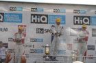 Matt Jackson leads the Champagne celebrations after race 1